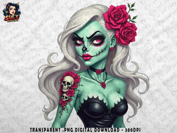 Download Gothic Pin-Up Zombie Girl | Halloween - Zombie Collection