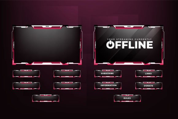 Download Futuristic Live Streaming Overlay Vector - Live stream Collection