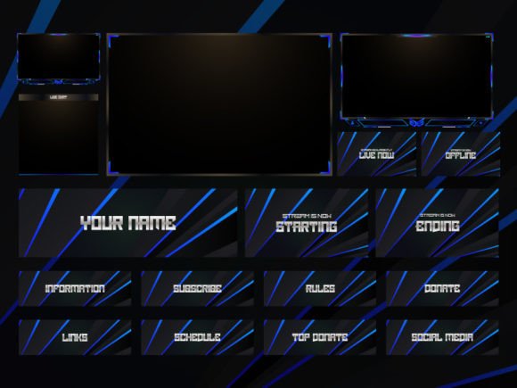 Download Twitch Overlay Live Stream Set - Live stream Collection