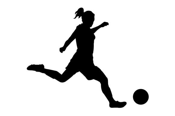 Download BLACK SILHOUETTE of FOOTBALLER - Premium Resources