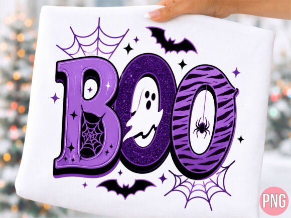 Download Spooky Purple Boo Ghost Web PNG T-shirt - Png Collection