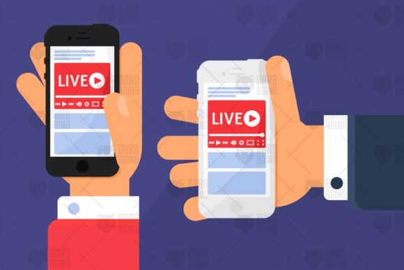 Download Live Streaming in Hand Illustration - Live stream Collection