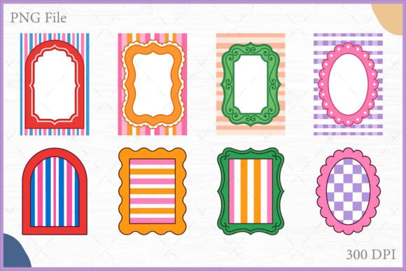 Download Retro Coquette Frame PNG Clipart Bundle - Frame png Collection